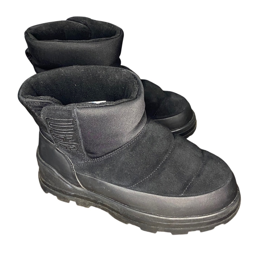 UGG Kid Preteen Black Classic Klamath Mini Puffer Waterproof Winter Boots Size 5